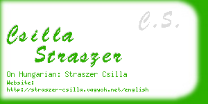 csilla straszer business card